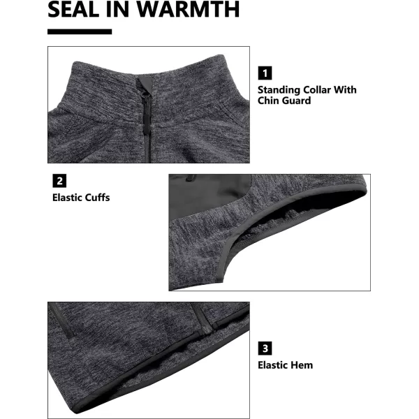 Little Donkey Andy Women's Fleece Vest Full Zip Sweater,Lightweight Warm Sleeveless Jacket for Hiking Golf
