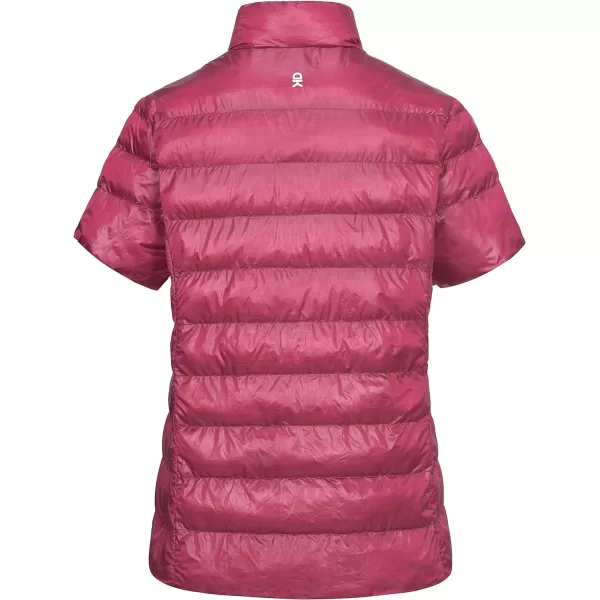 Little Donkey Andy Women's Lightweight Short Sleeve Jacket, Warm Windproof Puffer Vest for Travel Hiking Running