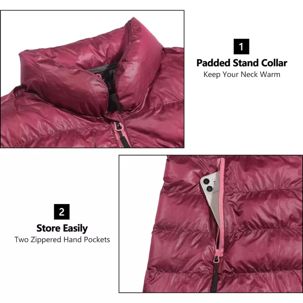 Little Donkey Andy Women's Lightweight Short Sleeve Jacket, Warm Windproof Puffer Vest for Travel Hiking Running