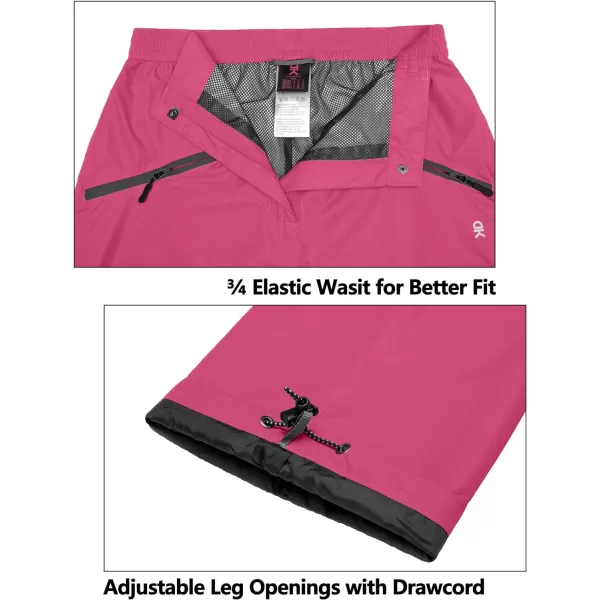 Little Donkey Andy Women's Lightweight Waterproof Rain Pants Breathable Hiking Pants for Outdoor Fishing