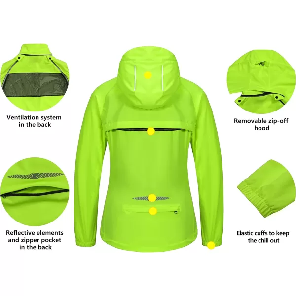 Little Donkey Andy Women's Quick-Dry Running Jacket UPF 50+ Cycling Jacket with Detachable Sleeves and Hood