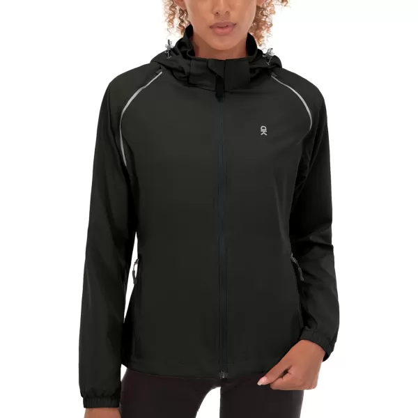 Little Donkey Andy Women's Quick-Dry Running Jacket UPF 50+ Cycling Jacket with Detachable Sleeves and Hood