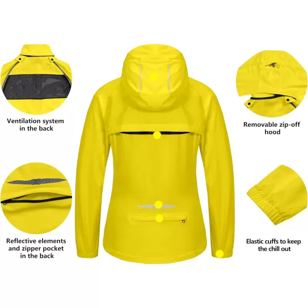 Little Donkey Andy Women's Quick-Dry Running Jacket UPF 50+ Cycling Jacket with Detachable Sleeves and Hood