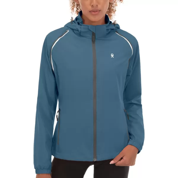 Little Donkey Andy Women's Quick-Dry Running Jacket UPF 50+ Cycling Jacket with Detachable Sleeves and Hood