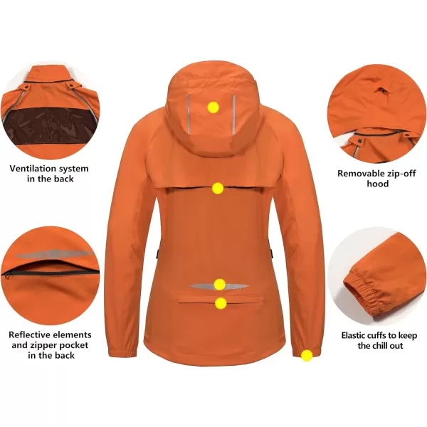 Little Donkey Andy Women's Quick-Dry Running Jacket UPF 50+ Cycling Jacket with Detachable Sleeves and Hood