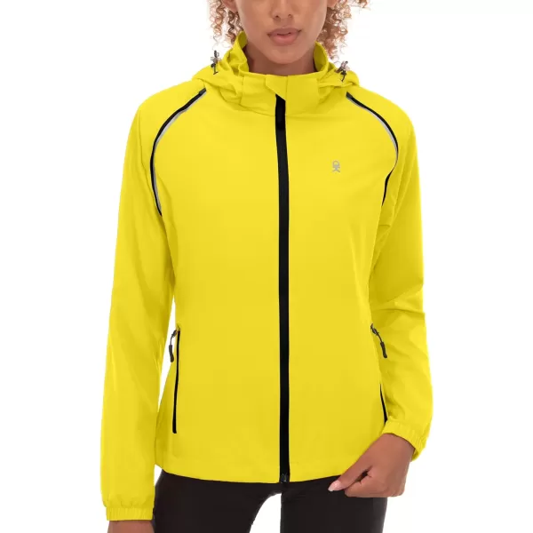 Little Donkey Andy Women's Quick-Dry Running Jacket UPF 50+ Cycling Jacket with Detachable Sleeves and Hood