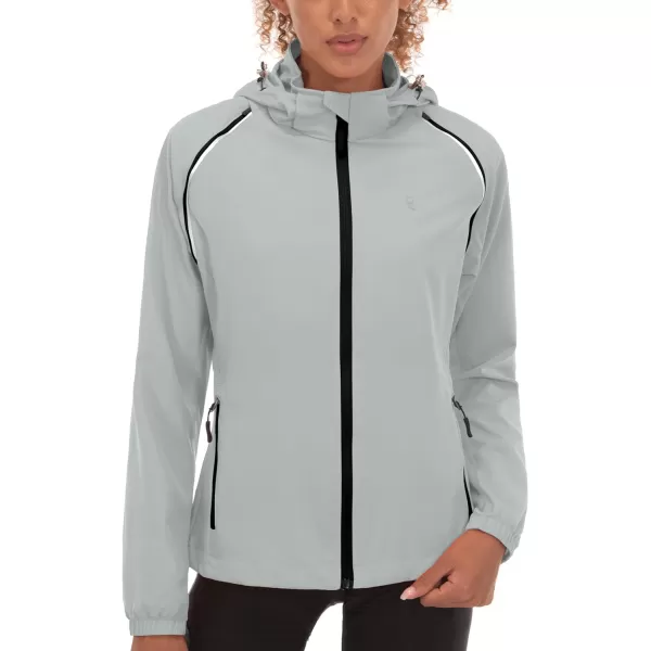 Little Donkey Andy Women's Quick-Dry Running Jacket UPF 50+ Cycling Jacket with Detachable Sleeves and Hood