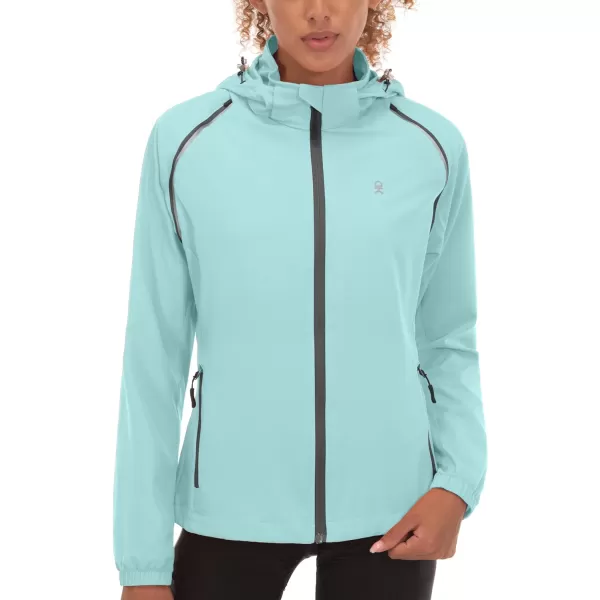 Little Donkey Andy Women's Quick-Dry Running Jacket UPF 50+ Cycling Jacket with Detachable Sleeves and Hood