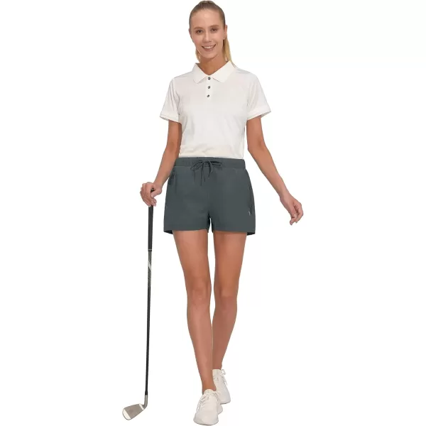 Little Donkey Andy Women's Quick Dry Running Shorts, 3 Inch Breathable Golf Hiking Athletic Shorts with Liner, Air Hole Tech