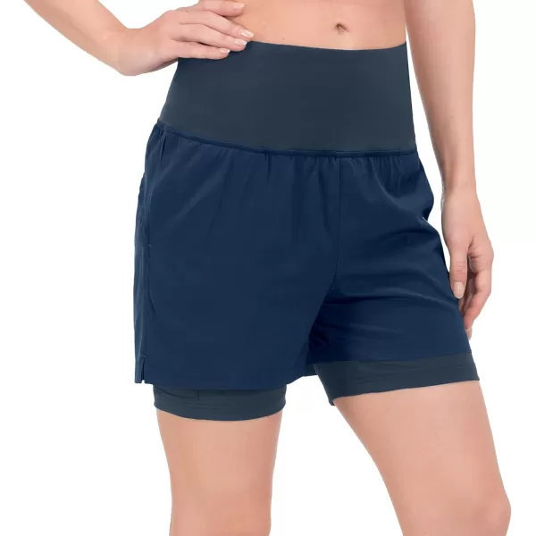 Little Donkey Andy Women's Quick-Dry Running Shorts, High Waist Stretch Workout Hiking Bicycle Athletic Shorts with Liner