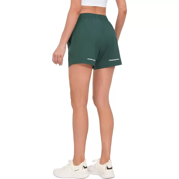 Little Donkey Andy Women's Quick-Dry Running Shorts, High Waist Stretch Workout Hiking Bicycle Athletic Shorts with Liner