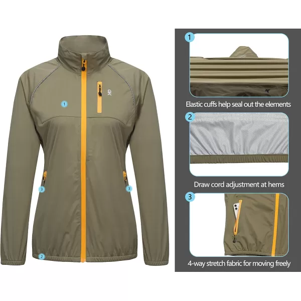 Little Donkey Andy Women's Rain Cycling Stretch Jacket with Hood, Windproof and Waterproof, Ultralight Packable