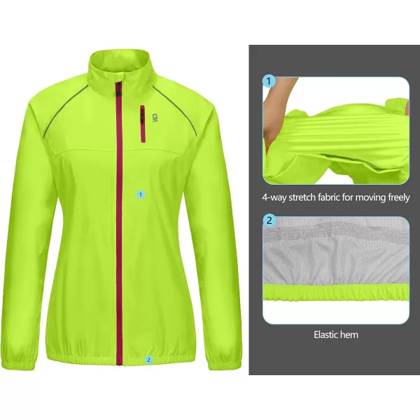 Little Donkey Andy Women's Rain Cycling Stretch Jacket with Hood, Windproof and Waterproof, Ultralight Packable