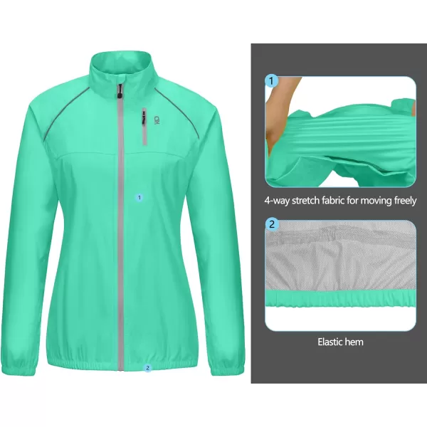 Little Donkey Andy Women's Rain Cycling Stretch Jacket with Hood, Windproof and Waterproof, Ultralight Packable
