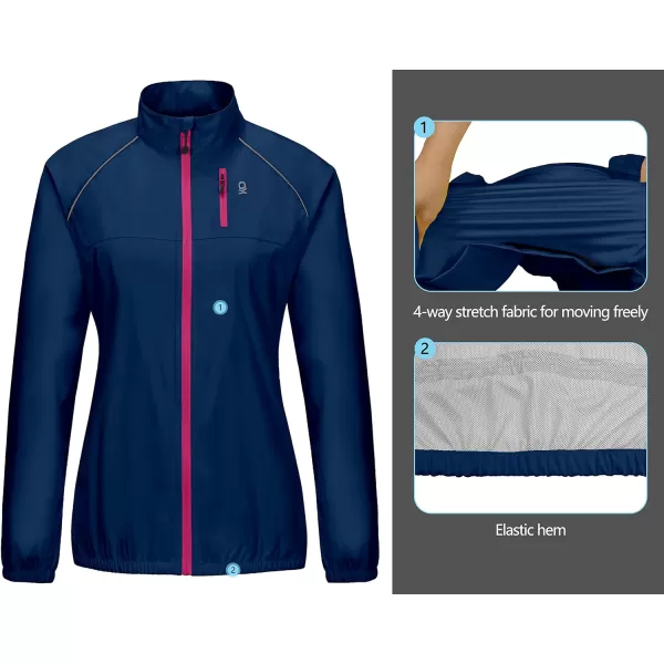 Little Donkey Andy Women's Rain Cycling Stretch Jacket with Hood, Windproof and Waterproof, Ultralight Packable