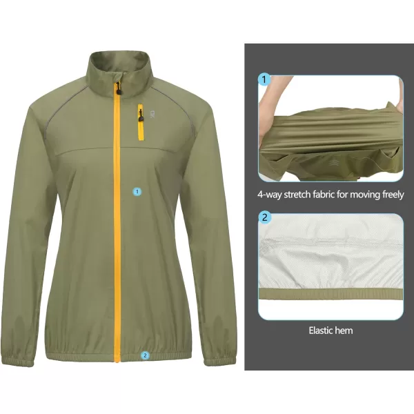 Little Donkey Andy Women's Rain Cycling Stretch Jacket with Hood, Windproof and Waterproof, Ultralight Packable
