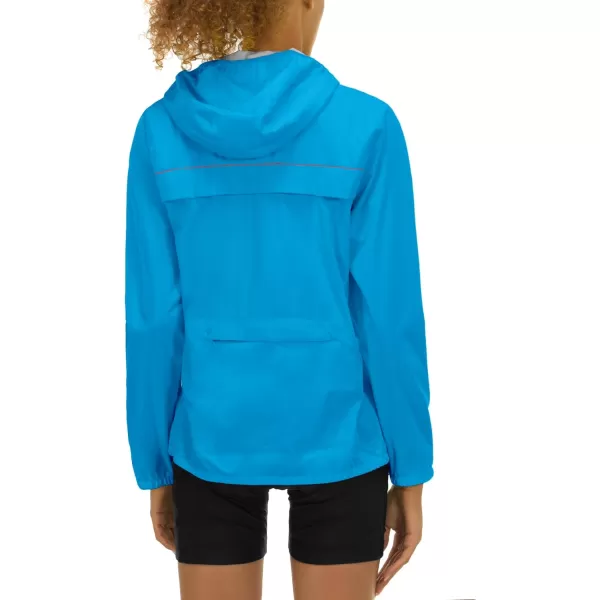 Little Donkey Andy Women's Rain Cycling Stretch Jacket with Hood, Windproof and Waterproof, Ultralight Packable