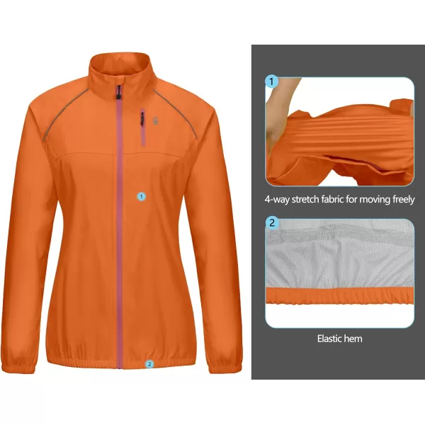 Little Donkey Andy Women's Rain Cycling Stretch Jacket with Hood, Windproof and Waterproof, Ultralight Packable