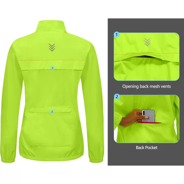 Little Donkey Andy Women's Rain Cycling Stretch Jacket with Hood, Windproof and Waterproof, Ultralight Packable