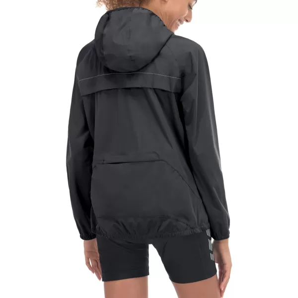 Little Donkey Andy Women's Rain Cycling Stretch Jacket with Hood, Windproof and Waterproof, Ultralight Packable
