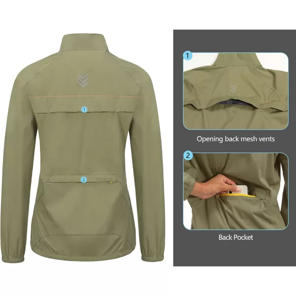 Little Donkey Andy Women's Rain Cycling Stretch Jacket with Hood, Windproof and Waterproof, Ultralight Packable