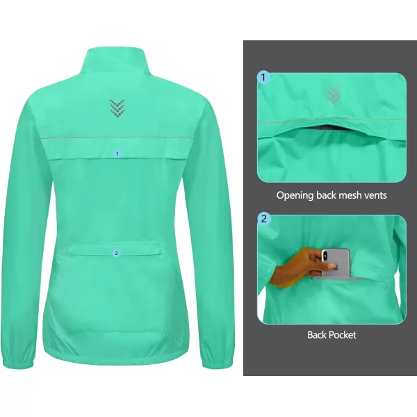 Little Donkey Andy Women's Rain Cycling Stretch Jacket with Hood, Windproof and Waterproof, Ultralight Packable