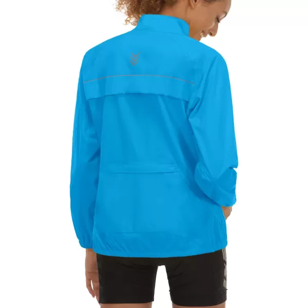 Little Donkey Andy Women's Rain Cycling Stretch Jacket with Hood, Windproof and Waterproof, Ultralight Packable