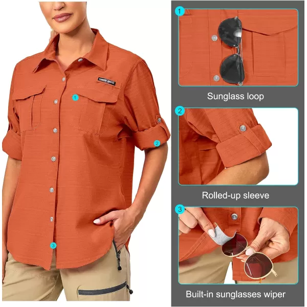 Little Donkey Andy Women's UPF 50+ UV Protection Shirt, Long Sleeve Fishing Shirt, Breathable and Fast Dry