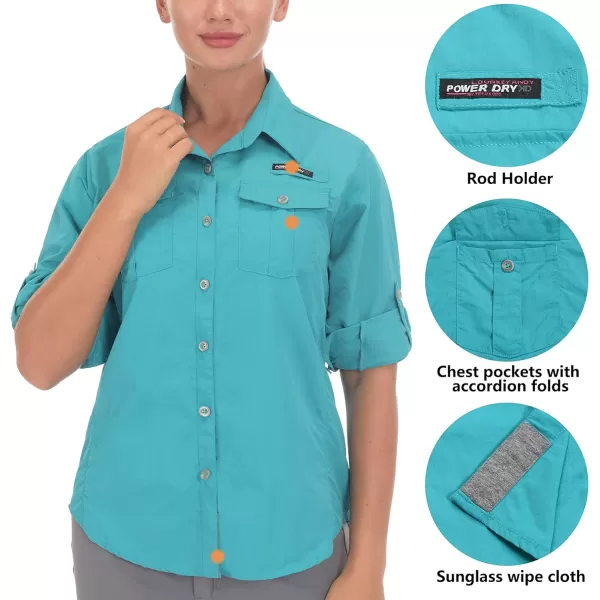Little Donkey Andy Women's UPF 50+ UV Protection Shirt, Long Sleeve Fishing Shirt, Breathable and Fast Dry