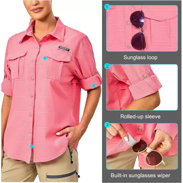 Little Donkey Andy Women's UPF 50+ UV Protection Shirt, Long Sleeve Fishing Shirt, Breathable and Fast Dry
