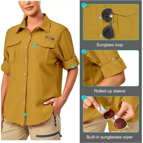 Little Donkey Andy Women's UPF 50+ UV Protection Shirt, Long Sleeve Fishing Shirt, Breathable and Fast Dry