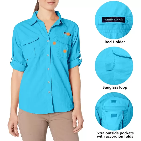 Little Donkey Andy Women's UPF 50+ UV Protection Shirt, Long Sleeve Fishing Shirt, Breathable and Fast Dry