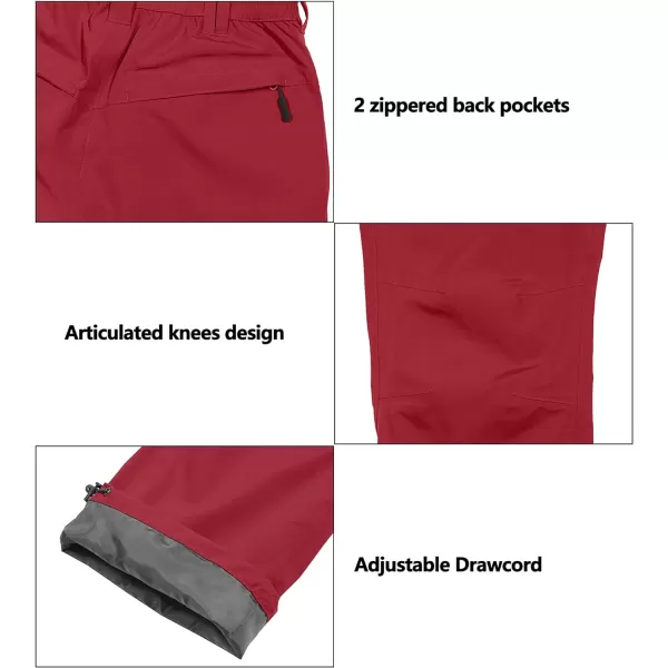 Little Donkey Andy Women's Waterproof Rain Pants Lightweight Breathable Rainproof Pants for Outdoor Hiking Golf