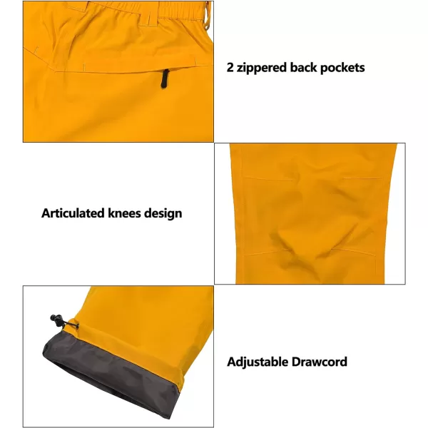 Little Donkey Andy Women's Waterproof Rain Pants Lightweight Breathable Rainproof Pants for Outdoor Hiking Golf