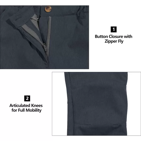 Little Donkey Andy Women's Windproof Hiking Cargo Pants Fleece Lined Water Repellent Ski Snow Softshell Pants