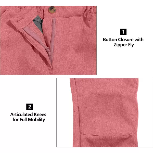 Little Donkey Andy Women's Windproof Hiking Cargo Pants Fleece Lined Water Repellent Ski Snow Softshell Pants