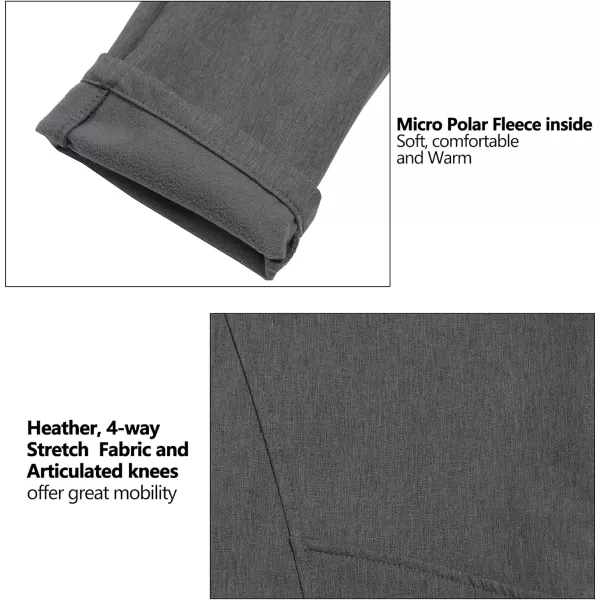 Little Donkey Andy Women's Windproof Hiking Cargo Pants Fleece Lined Water Repellent Ski Snow Softshell Pants