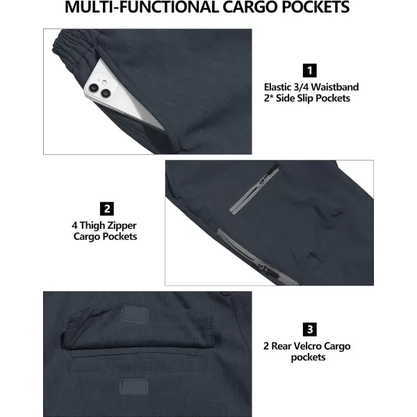 Little Donkey Andy Women's Windproof Hiking Cargo Pants Fleece Lined Water Repellent Ski Snow Softshell Pants