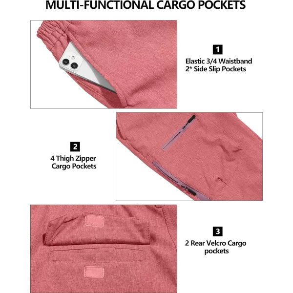 Little Donkey Andy Women's Windproof Hiking Cargo Pants Fleece Lined Water Repellent Ski Snow Softshell Pants