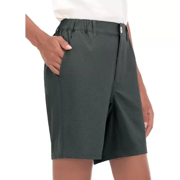Little Donkey Andy 8 Inch Inseam Golf Shorts for Women Quick Dry Lightweight Shorts for Hiking Travel Casual