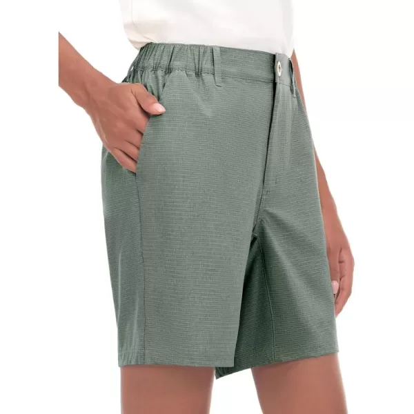 Little Donkey Andy 8 Inch Inseam Golf Shorts for Women Quick Dry Lightweight Shorts for Hiking Travel Casual