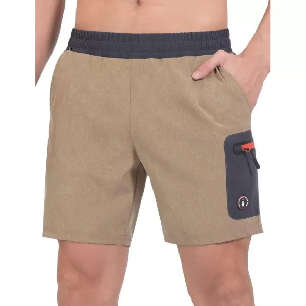 Little Donkey Andy Men's 7 Inches Quick Dry Golf Shorts Stretch Lightweight Hiking Shorts with Liner and Pockets