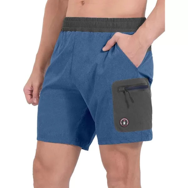 Little Donkey Andy Men's 7 Inches Quick Dry Golf Shorts Stretch Lightweight Hiking Shorts with Liner and Pockets