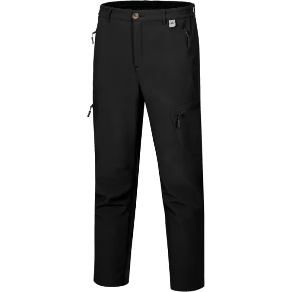 Little Donkey Andy Men's Hiking Snow Pants, Fleece Lined Ski Pants Softshell Pants Windproof&amp; Water Resistant