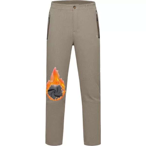 Little Donkey Andy Men's Hiking Snow Pants, Fleece Lined Ski Pants Softshell Pants Windproof&amp; Water Resistant