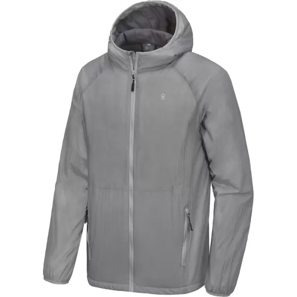 Little Donkey Andy Men's Insulated Jacket Lightweight Hooded Windproof Warm Winter Coat with Recycled Insulation