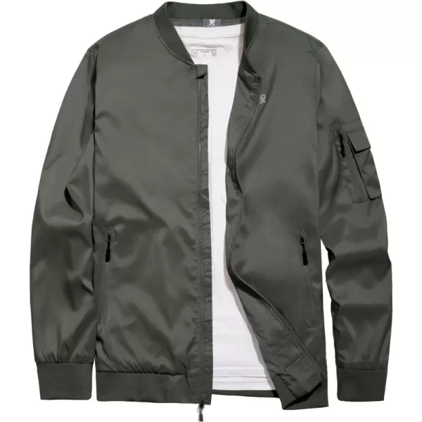 Little Donkey Andy Men's Lightweight Bomber Jacket Windproof Water Resistant Windbreaker for Golf Hiking