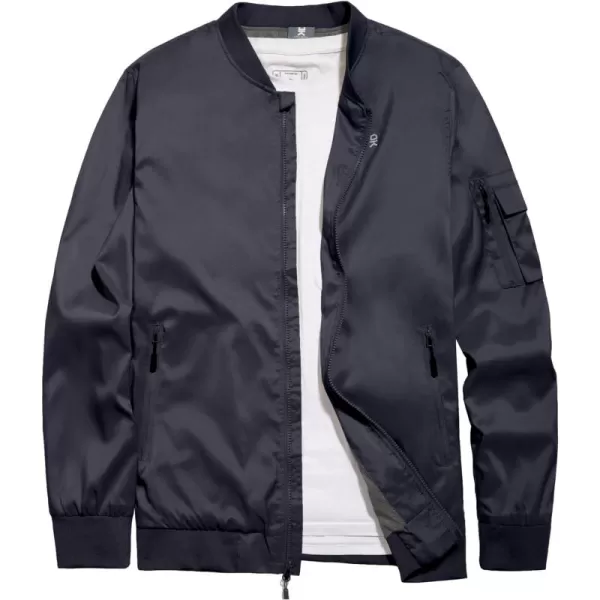 Little Donkey Andy Men's Lightweight Bomber Jacket Windproof Water Resistant Windbreaker for Golf Hiking
