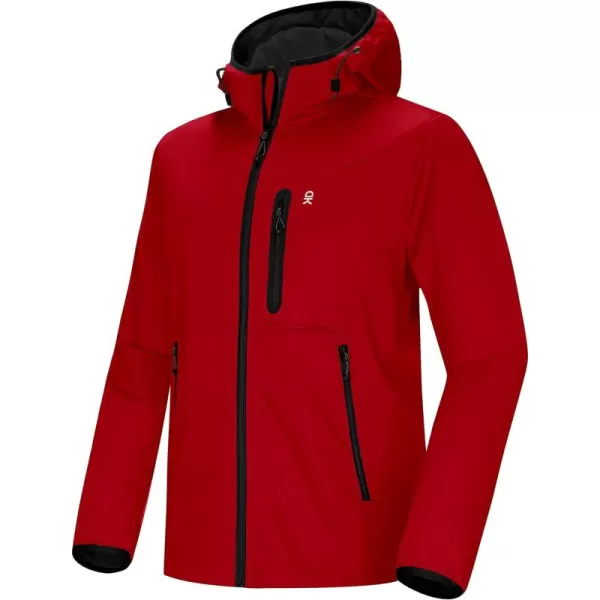 Little Donkey Andy Men's Lightweight Hooded Softshell Jacket for Running Travel Hiking, Windproof, Water Repellent