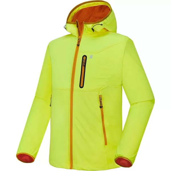 Little Donkey Andy Men's Lightweight Hooded Softshell Jacket for Running Travel Hiking, Windproof, Water Repellent